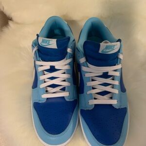 Blue and White Athletic Sneakers